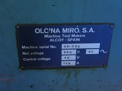 Olcina Miro S.a.  12" X 3' Radial Arm Drill
