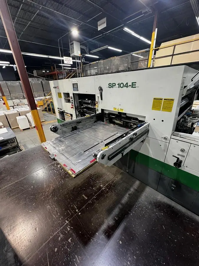 USED 2003 BOBST SP 104-E DIE CUTTER
