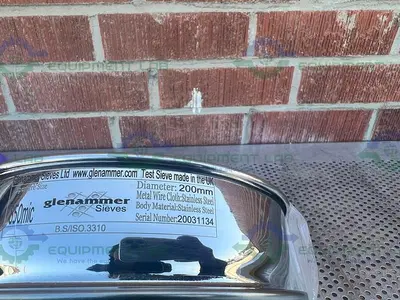 USED GLENAMMER STAINLESS STEEL 200 MM DIAMETER 850 MIC SHIEVE