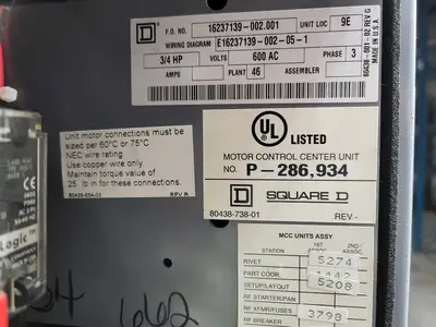 USED SQUARE D MODEL 6