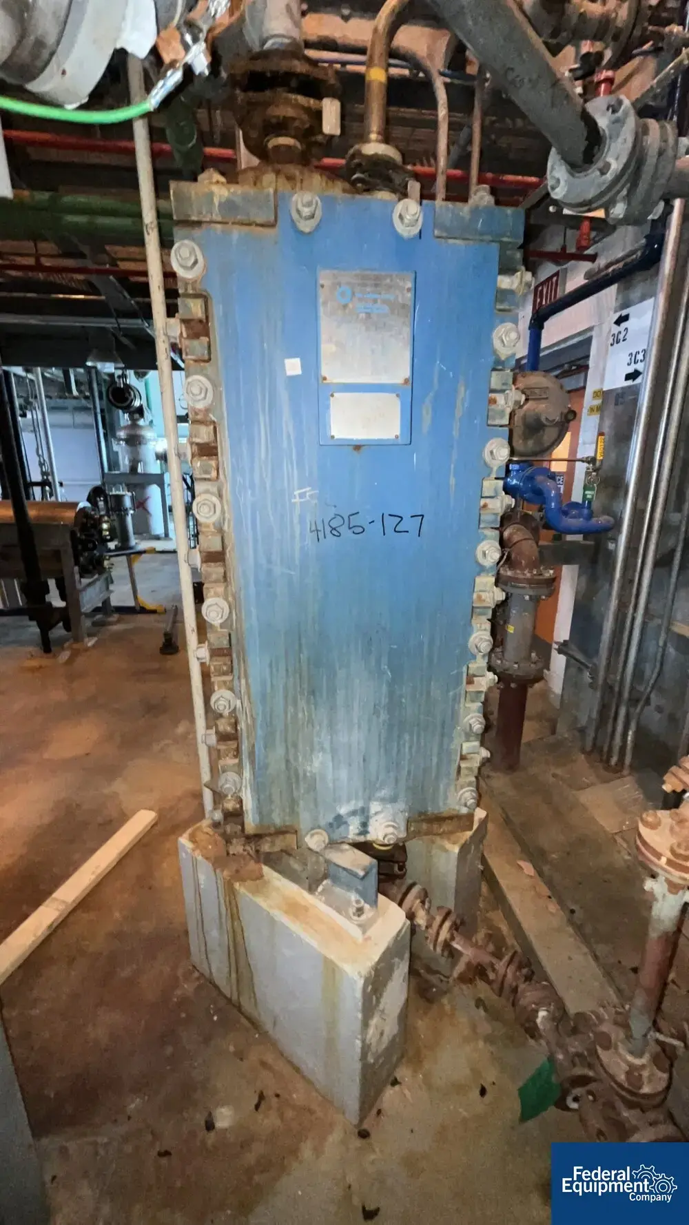 USED SGL Systems 99 Sq Ft SGL Carbon Unibloc Heat Exchanger, 100/100#
