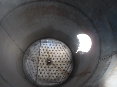 1500 gallon Stainless Steel, Jacketed, Dish Bottom and Top Tank