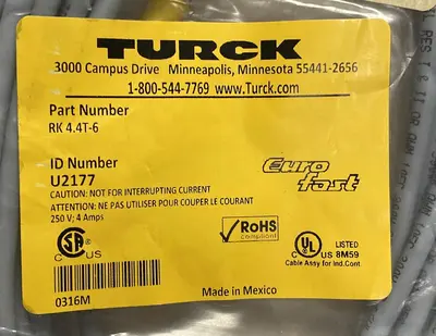 New | in-Stock TURCK RK 4.4T-6 Miscellaneous Equipment (Electrical & Power) | Surplus Asset Holdings #1197068