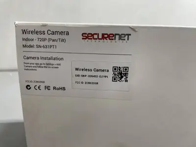 SecureNet Technologies / DSC 720P Pan & Tilt Wireless HD IP Security Camera - Model SN-631PT1 - NEW IN BOX