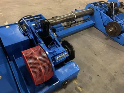 87" JAGENBERG SHAFTLESS FLOOR PICK UP UNWIND STAND MDL SE-15 60" OD ROLL CAPACTY