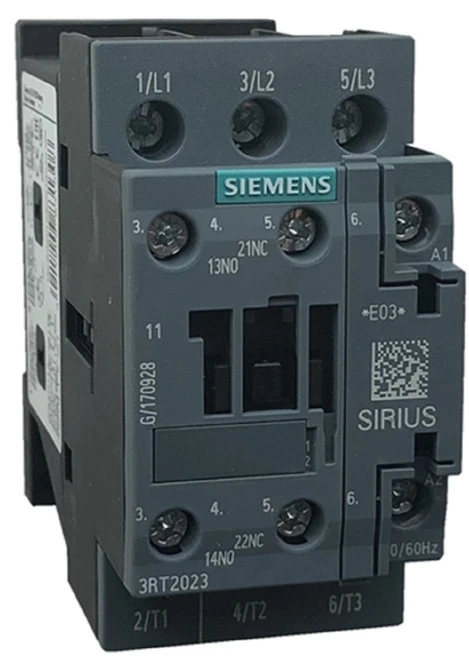 Siemens 3RT2023-1BB40 Power Contactor, AC-3 9 A, 3-Pole, Size S0, Screw Terminal [New]