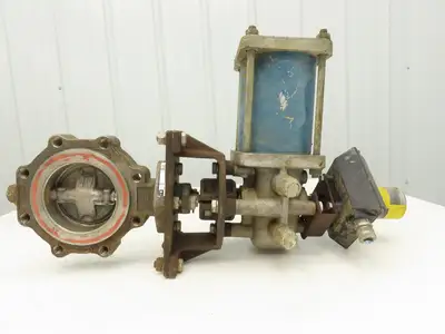 Jamesbury 4" 815L 11 3600TA-A Wafer Sphere Butterfly Valve 316SS ST200B Actuator