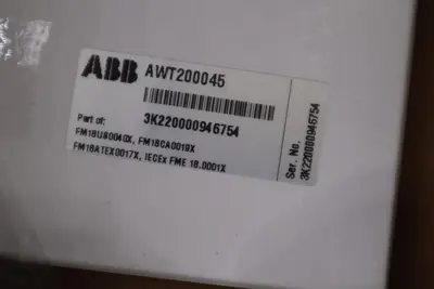 ABB AWT210 AWT210A2C4H1E6-A1-U3-M5 / AWT200062 2 WIRE TRANSMITTER CONTROL #G149A