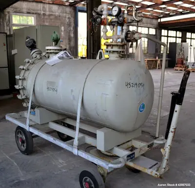 Used Von Roll 630L Glass-Lined Pressure Tank – 166 Gallon, Horizontal, 2 Bar Rating