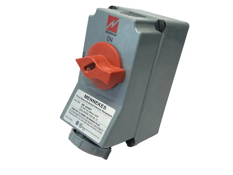 Used MENNEKES Pin & Sleeve Switched Interlock Receptacle 3-Ph 15HP 480VAC Switchgears Michigan US | Maverick Industrial Sales #1395367