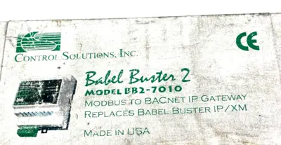NEW CONTROL SOLUTIONS BB2-7010 MODBUS TO BACNET IP GATEWAY BB27010