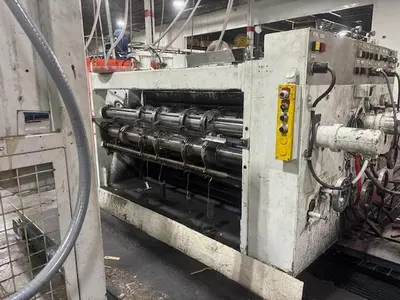 25" x 68" Mckinley 2 color mini Flexo Folder Gluer with top loading counter ejector