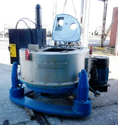 Broadbent type 46A 47 x 16 perforate basket centrifuge, 316SS.