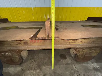 40,000 LBS (20 TON) x 14' x 6' PORTABLE DIE TRANSFER CART, RUBBER TIRE: STOCK #23620