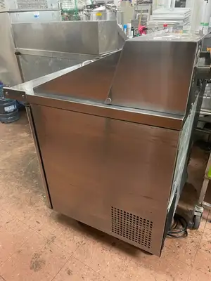 Used Turbo Air Used 36" Turbo Air MST-36-15 Mega Top 2 Door Refrigerated Sandwich Prep Table 120V Food Prep Tables Illinois US | Falcon Restaurant Supply #1375661