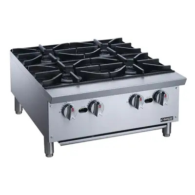 New | in-Stock Dukers New Dukers DCHPA24 Hot Plate with 4 Burners Hot Plates Illinois US | Falcon Restaurant Supply #1376246