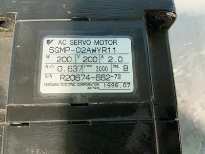 Used 1996 YASKAWA / MOTOMAN SGMP02AWYR11 Motors (misc) Ohio US | HGR 24 #1460640