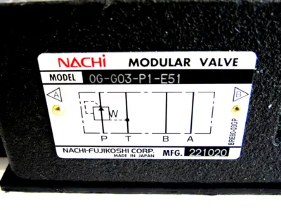 NEW NACHI OG-G03-P1-E51 MODULAR VALVE OGG03P1E51