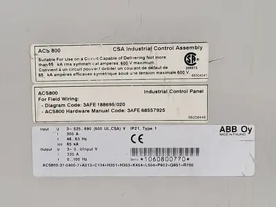 USED ABB ACS800-37-0400-7