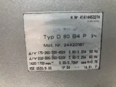 Becker VT 4.16 0.55/0.70kW Oilless Vacuum Pump 1420/1700RPM 16/19m3/hr 850mbar