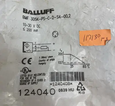 Used BALLUFF BMF305K-PS-C-2-S4-00.2 Sensors Ohio US | Surplus Asset Holdings #1234783