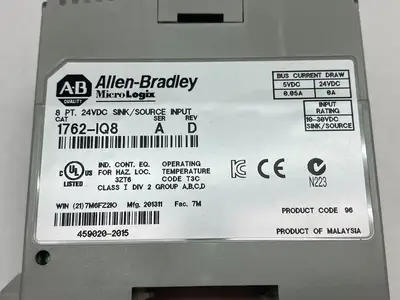 USED ALLEN-BRADLEY SER. A MICROLOGIX 8-POINT SINK/SOURCE INPUT MODULE REV. D