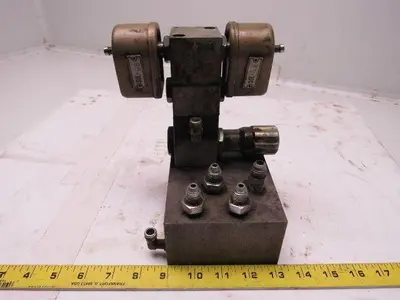 Vickers XM1-3FK1-30-JA Flui-Trol Hyd. Flow Control Valve& Solenoid Block Assy'