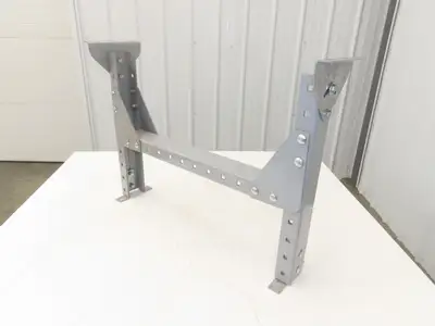 Automotion 30"W Conveyor Leg Stationary Floor Support 22" to 30"H Gray