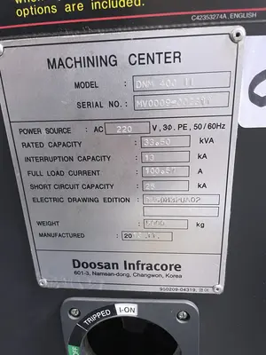 Used 2013 DOOSAN DNM400-II Vertical Machining Centers Illinois US | Machinery Marketing International #1352544