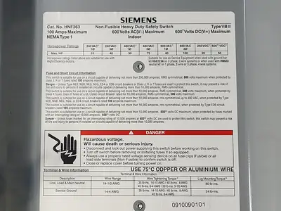 USED SIEMENS HNF363