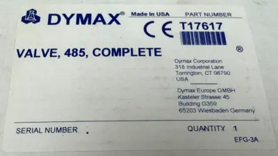 NEW DYMAX T17617 NEEDLE DISPENSING VALVE 485 COMPLETE