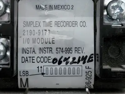 USED SIMPLEX TIME RECORDER CO. 2190-9173