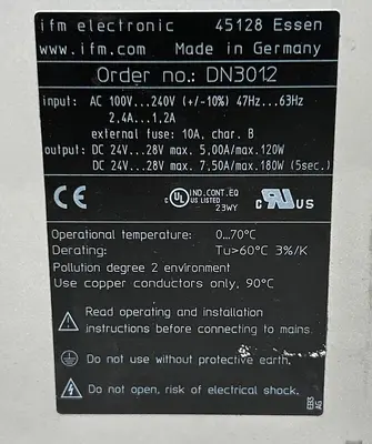 USED EFECTOR DN3012