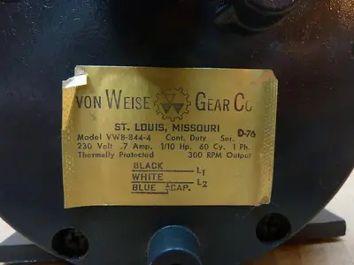 USED VON WEISE GEAR CO VW8-844-4