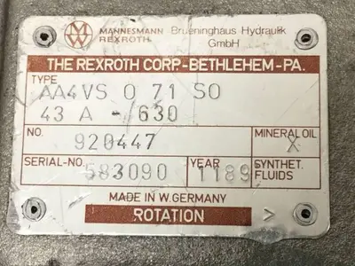 USED REXROTH AA4VS071SO43A630