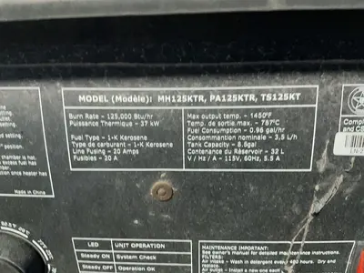 Used MR. HEATER MH125KTR Heat Treating Units Ohio US | HGR 24 #1404687