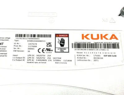 USED KUKA KSP 600-3X40 ROBOT SERVO DRIVE PACK