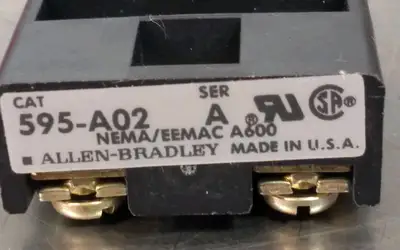 Allen Bradley 595-A02 Auxiliary Contact Loc4E37