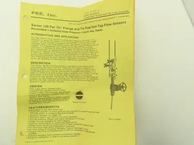 PSE Series 120 PAR 70 Stainless Steel Hot Tap Flow Sensor Flange Tie Rod 3/4"NPT