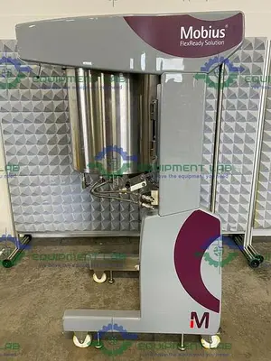 USED MILLIPORE MOBIUS FLEXREADY SOLUTION 100 LITER MIXING TANK CART