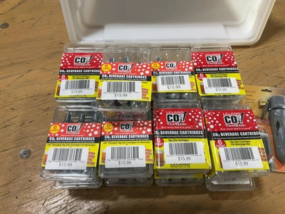 Used LELAND CO2 BEVERAGE CARTRIDGES W/ (2) KEG CHARGERS Beverage Carbonation Equipment Michigan US | Miedema Asset Management Group #1761526