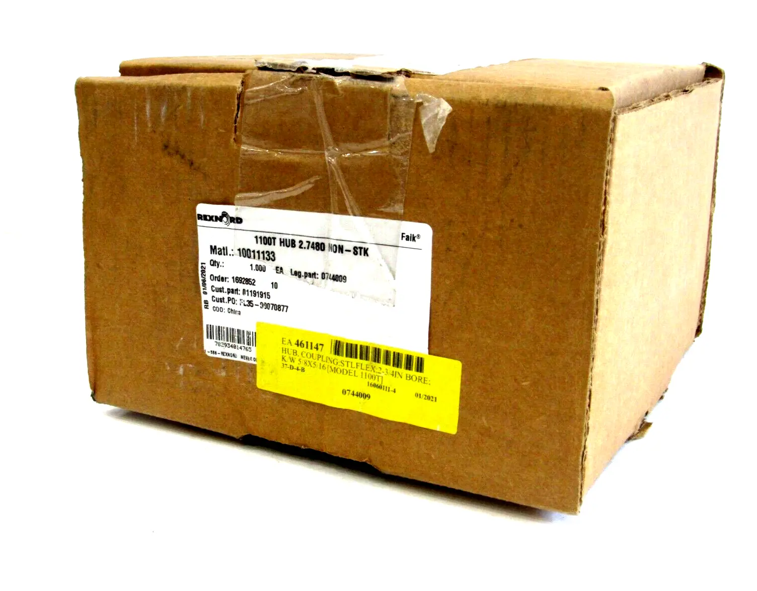 NEW REXNORD 0744009 1100T STEELFLEX HUB 2.7480 NON-STK