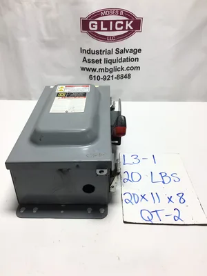 Square D HU362A Heavy Duty Safety Switch 60A