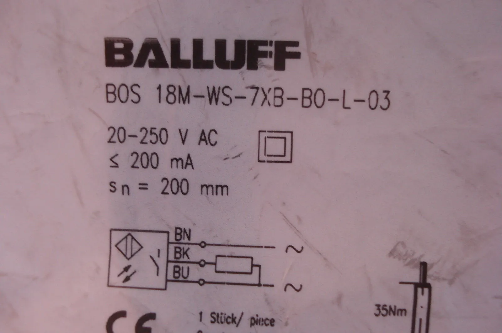 NEW BALLUFF BOS 18M-WS-7XB-BO-L-03 SENSOR
