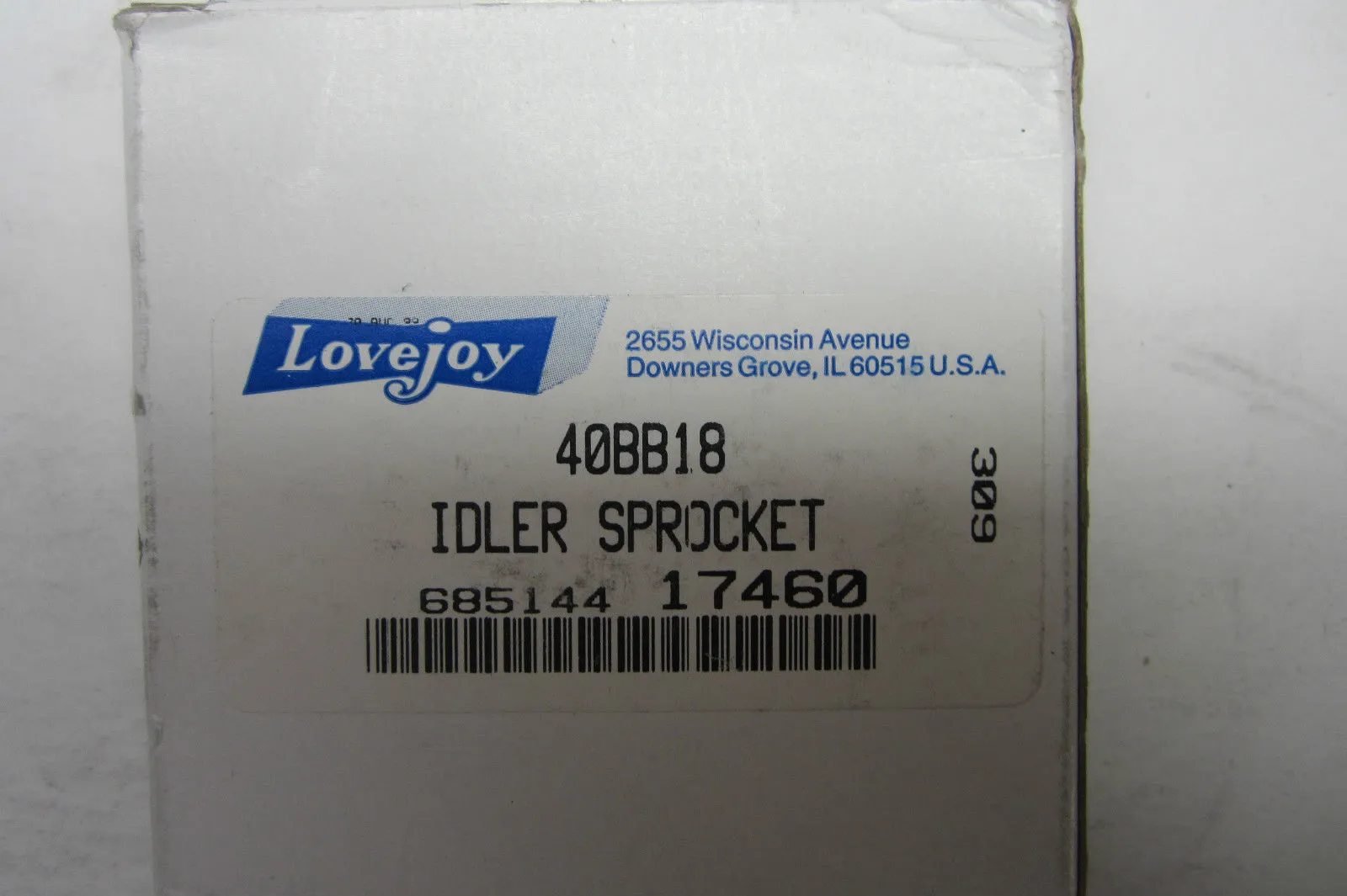 NEW LOVEJOY 40BB18 IDLER SPROCKET