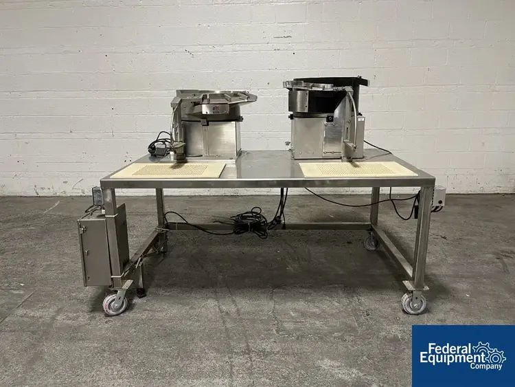 Used Unknown Table with Vibratory Bowl Feeders, Portable Processing (misc) Ohio US | Federal Equipment Company #126851