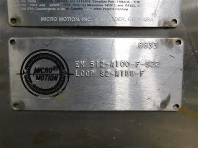 Micro Motion DS040S113 Mass Flow Sensor 1/2" 150# 7639 Meter Factor Used