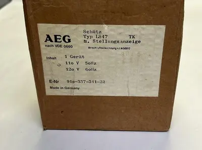 New | in-Stock AEG 910-337-341-22 Miscellaneous Equipment (Electrical & Power) | Surplus Asset Holdings #1202469