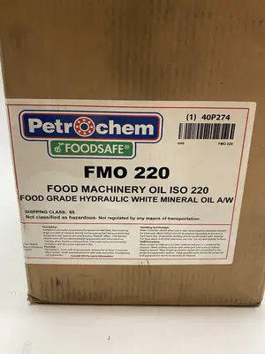 NEW PETROCHEM FOODSAFE FMO 220 FOOD MACHINERY OIL ISO 220 5 GALLONS