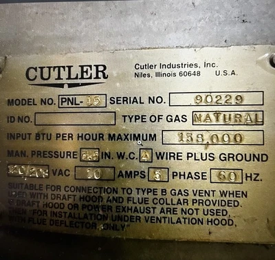 Used CUTLER OVENS PNL-15 Ovens California US | BakeryEquipment.com #1555281
